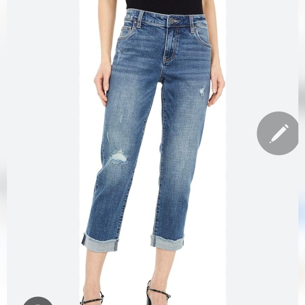 Kut From The Cloth Plus Size 20W Crop Straight Leg Mid Rise Stretch Jeans NWT